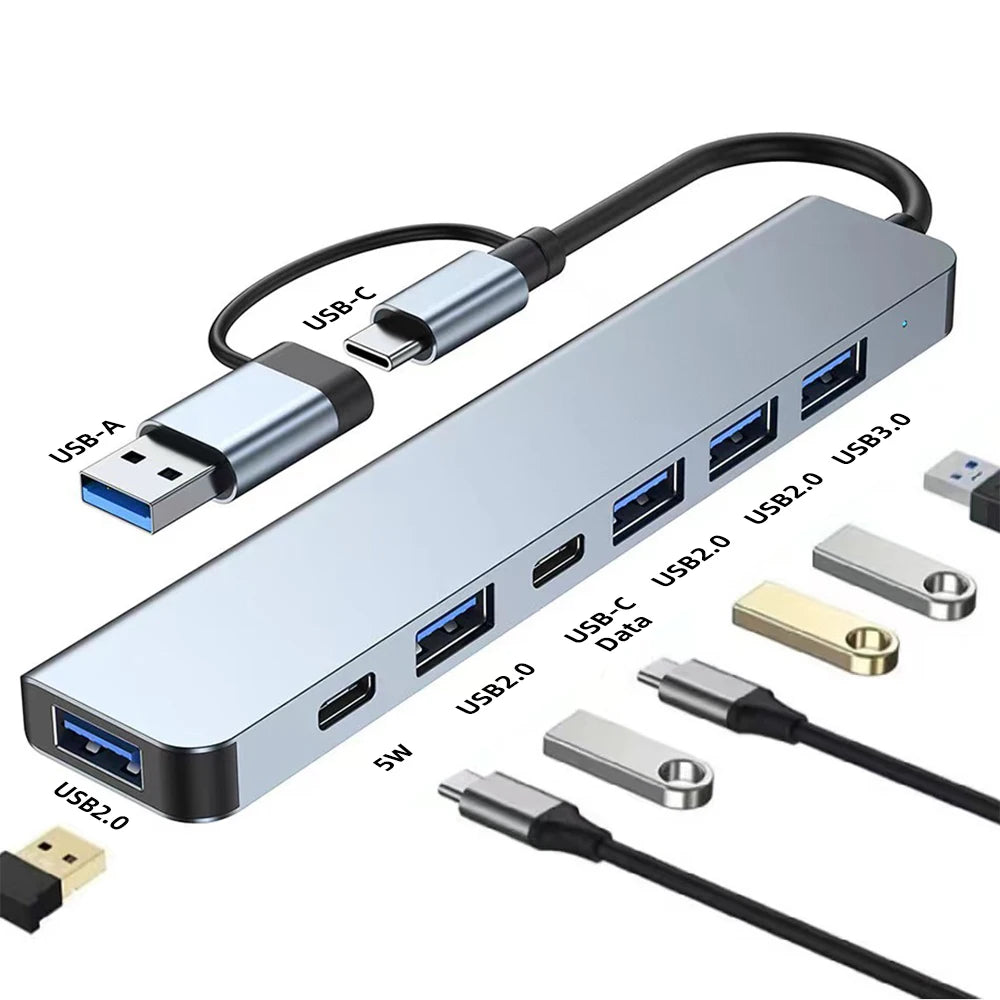 The Multi-Tasker: 8-in-2 Universal Docking Hub