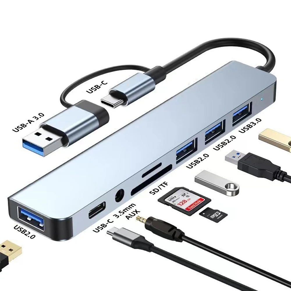The Multi-Tasker: 8-in-2 Universal Docking Hub