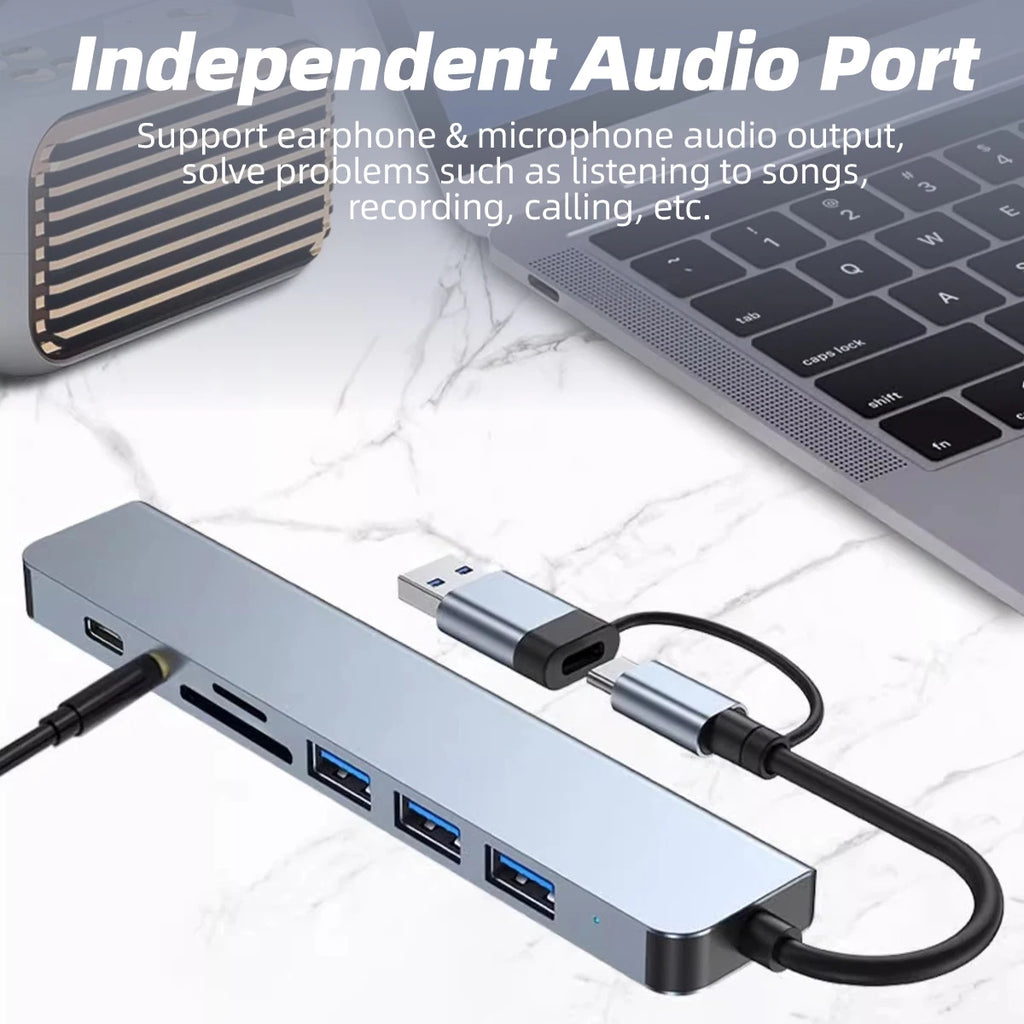 The Multi-Tasker: 8-in-2 Universal Docking Hub