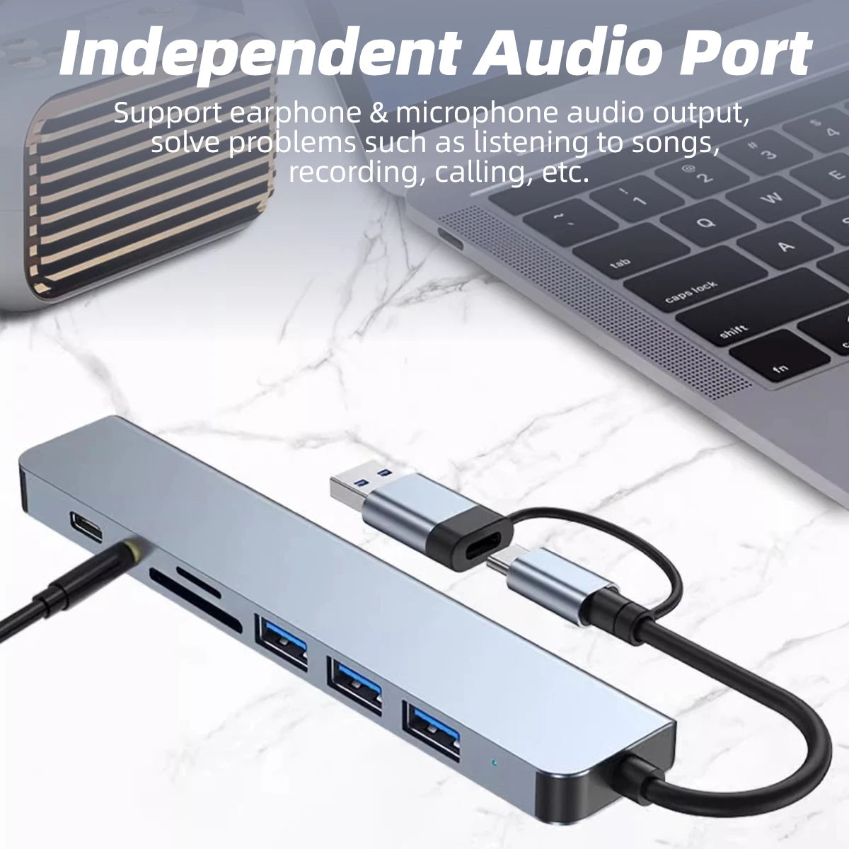 The Multi-Tasker: 8-in-2 Universal Docking Hub