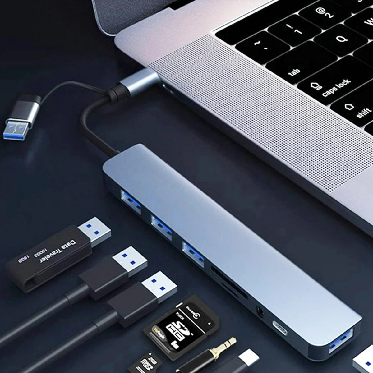 The Multi-Tasker: 8-in-2 Universal Docking Hub