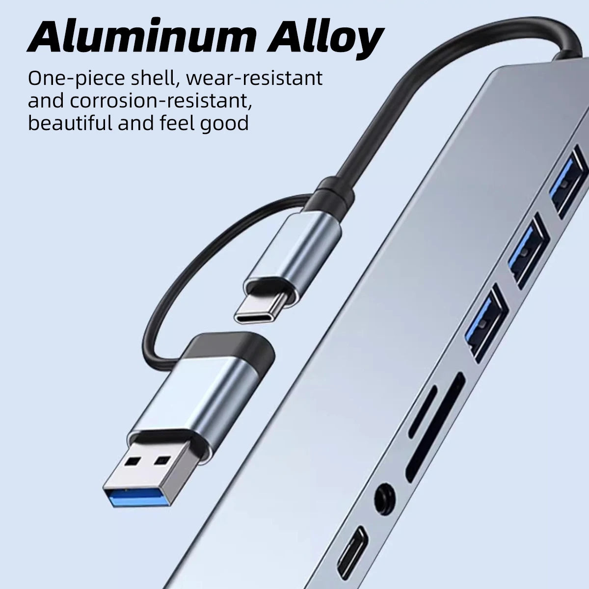 The Multi-Tasker: 8-in-2 Universal Docking Hub